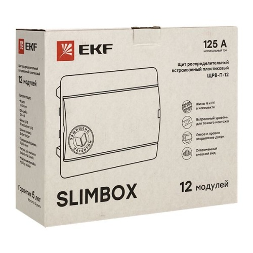 Щит распред, встраиваемый ЩРВ-П-12 "SlimBox" IP41 PROxima | код sb-v-12 | EKF фото 4