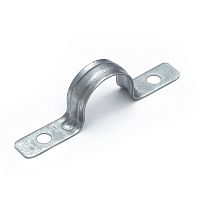 Скоба металлическая двухлапковая усиленная противопожарная СМДУ d21-22 мм отв. d 6,5 мм (100шт/800шт уп/кор) Промрукав | код PR13.02438 | ПРОМРУКАВ