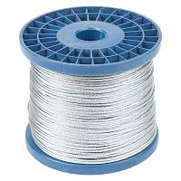 Трос стальной DIN 3055 (6x7) М3 (бобина 200 м) | код 09-5530 | REXANT