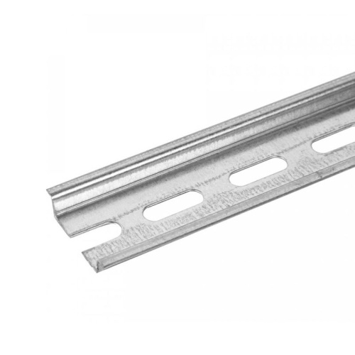 DIN-рейка L-75 мм перфорированная оцинкованная (0,8 мм) (10 шт/уп) Промрукав | код PR08.5996 | ПРОМРУКАВ