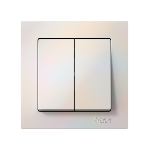 ATLASDESIGN 2-клавишный ВЫКЛЮЧАТЕЛЬ, сх.5, 10АХ, в сборе, быстрозажимные клеммы, ЖЕМЧУГ | код ATN000452S | Systeme Electric ATLASDESIGN 2-клавишный ВЫКЛЮЧАТЕЛЬ, сх.5, 10АХ, в сборе, быстрозажимные клеммы, ЖЕМЧУГ | код ATN000452S | Systeme Electric