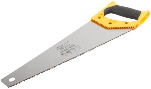 Ножовка по дереву, средний каленый зуб 7 ТPI, 2D заточка, пластиковая прорезиненная ручка 400 мм | код 40431 | FIT Ножовка по дереву, средний каленый зуб 7 ТPI, 2D заточка, пластиковая прорезиненная ручка 400 мм | код 40431 | FIT
