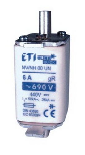 Предохранитель M00UQU-N/80A/690V gR (50kA) | код 004331211 | ETI Предохранитель M00UQU-N/80A/690V gR (50kA) | код 004331211 | ETI