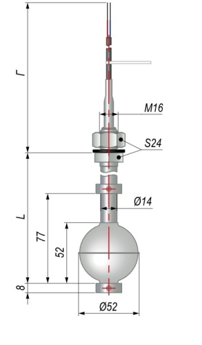Датчик уровня поплавковый ПДУ-3.1.100/30 | код 135328 | ОВЕН Датчик уровня поплавковый ПДУ-3.1.100/30 | код 135328 | ОВЕН