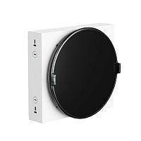 Корпус ArtShell Round встраиваемый силовой круглый 16 модулей, чёрная дверь из закаленного стекла EKF | код artshell-r-16p-cb | EKF