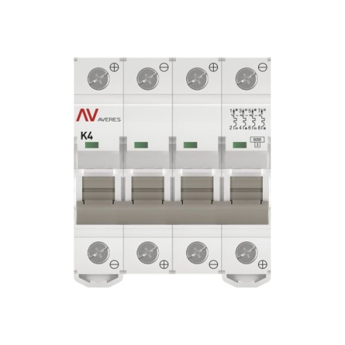 Выключатель автоматический AV-6 DC 4P 4A (K) 6kA EKF AVERES | код mcb6-DC-4-04K-av | EKF фото 4 Выключатель автоматический AV-6 DC 4P 4A (K) 6kA EKF AVERES | код mcb6-DC-4-04K-av | EKF фото 4