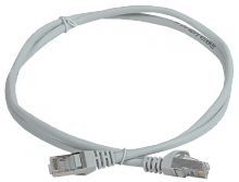Шнур коммутационный кат. 5Е FTP 2м серый | код PC01-C5EF-2M-G | GENERICA by IEK