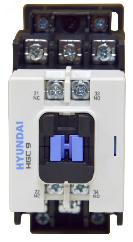Магнитный контактор HGC9 11NS X024 9А 4 квт при АС3 (380-440В) напряжение катушки 24В АC 1НО+1НЗ | код 13.01.01.000555 | Hyundai