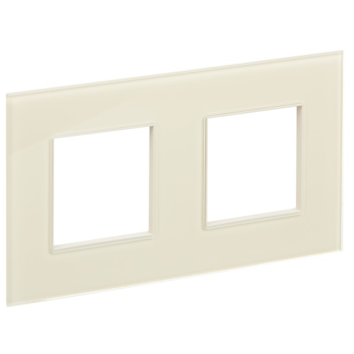 SKANDY Рамка 2-мест. SK-F22B стекло беж. IEK | код SK-M22-G-K10 | IEK