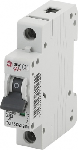 Автоматический выключатель Pro NO-901-58 ВА47-63 1P 40А кривая C | код. Б0031830 | ЭРА 