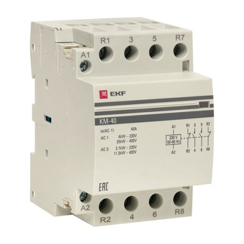 Контактор модульный КМ 40А 2NО+2NC (3 мод,) PROxima | код km-3-40-22 | EKF фото 2