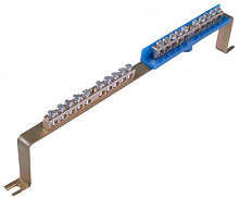 Шина N+PЕ на 10+14 присоединений 150А на скобе | код Скоба 150._N_10 х _PE_14 | HEGEL