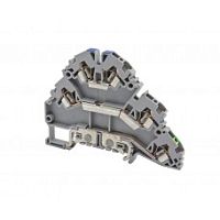 324 800, Клеммник пружинный 2-х ярусный с контактом на рейку, 2,5 мм.кв., (бежевый), YBK 2,5-2 FT | код 0.0.0.3.24800 | KLEMSAN