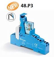 Интерфейсный модуль (сборка 40.31.8.230.0000 + 99.02.0.230.98 + 95.P3SPA), электромеханическое реле, 1CO 10A, контакты AgNi, питание 230В AC, категория защиты IP20, безвинтовые клеммы Push-in, пластиковая клипса, LED + варистор | код 48P382300060SPA