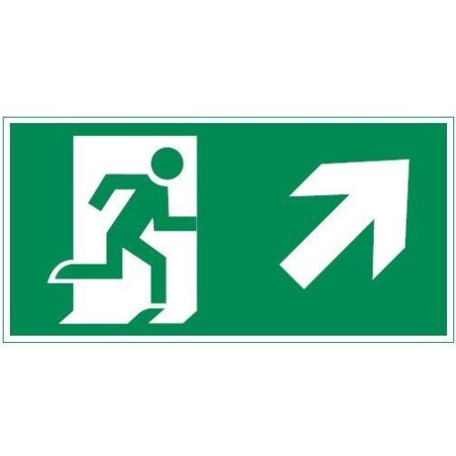 "Vault SST пиктограмма ""Выход вправо вверх"" 150х300мм" | код V4-EM-00.1530.ADV-0004 | Вартон