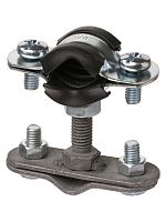 Держатель хомут с резиновым уплотнением ?20-24 мм для прута ?6-10 мм, стал. зажим, термодиффузия TDM | код SQ2402-3201 | TDM