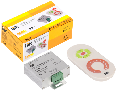 Контроллер с ПДУ радио MONO 1 канал 12В 10А 120Вт белый | код LSC1-MONO-120-RF-20-12-W | IEK фото 2