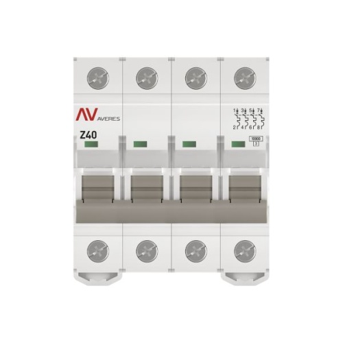 Выключатель автоматический AV-10 4P 40A (Z) 10kA EKF AVERES | код mcb10-4-40Z-av | EKF фото 4