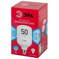 Лампа светодиодная LED 50 Вт 4900Лм 4000К T100 нейтральный E27/E40 (переходник) 150-275В LED POWER T100-50W-4000-E27/E40 Red Line | код Б0063830 | ЭРА