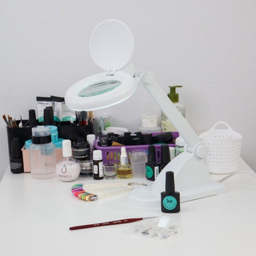 Лупа настольная малая 3Х +доп.12Х с подсветкой бел. REXANT 31-0242 фото 2