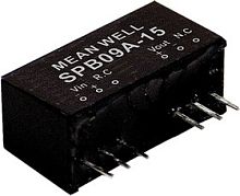 Источник питания DC-DC, 9Вт, вход 36…75В, выход 12В/750мА, дист. включение/выключение, изоляция 1500В DC, SIP8 24x9.6x11.2мм, -40...+90С | код SPB09C-12 | MeanWell