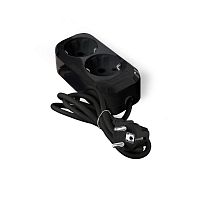 Удлинитель UNIVersal Е-302 ПВС 3*1 2гн. с/з 2м (еврослот) черный | код 2175 | Universal