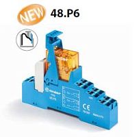 Интерфейсный модуль (сборка 40.61.8.024.0000 + 99.02.0.024.98 + 95.P5SPA), электромеханическое реле, 1CO 16A, контакты AgCdO, питание 24В AC, категория защиты IP20, безвинтовые клеммы Push-in, пластиковая клипса, LED + варистор | код 48P680240060SPA