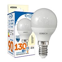 Лампа светодиодная IONICH декоративного освещения шар P45 15Вт 1350Лм 230В 4000К E14 | код 1816 | Universal