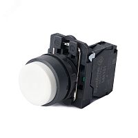 Кнопка SB5 в сборе модульная 22мм выступающая белая с возвратом пластик 1НО | код SB5AL11 | Systeme Electric