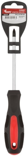 Отвертка ''Мастер'', CrV сталь, прорезиненная ручка 6х100 мм РН2 | код 53777 | FIT фото 3