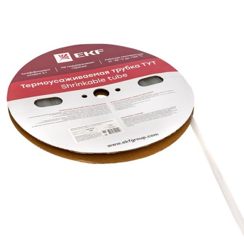 Термоусаживаемая трубка ТУТ 8/4 прозрачная рулон PROxima | код tut-8-tr | EKF фото 5