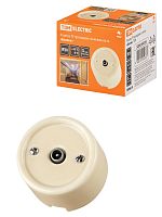 Розетка TV проходная сл. кость «Болонь» TDM | код SQ1820-0354 | TDM