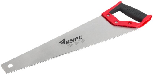 Ножовка по дереву, крупный каленый зуб 5 ТPI, 2D заточка, пластиковая прорезиненная ручка 450 мм | код 40339 | FIT