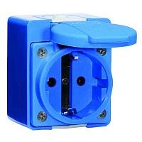 Розетка настенная 16A, 3р(2P+PE), 250V, IP44, ( Schuko) Bals, размер 66x54 724 | код 724 | Bals