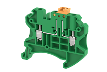 Клемма проходная винтовая 2,5 мм2 с размыкателем, на 2 подключения, зеленая TQK2.5-GREEN | код 1202120003 | Elmex