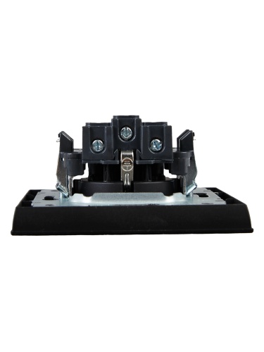 Розетка СП BRITE РСР14-1-0-БрЧ 16А в сборе с заземл. защ. шторки черн. | код BR-R14-16-K02-F | IEK фото 2