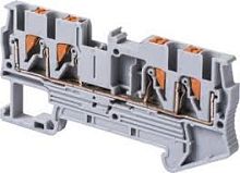 Зажим пружинный с нажимной кнопкой PT-4мм2 четверной 32A HLT | код 081-25-020 | HLT