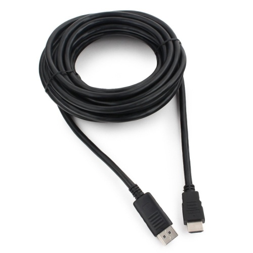 Кабель DisplayPort->HDMI Cablexpert CC-DP-HDMI-7.5M, 7.5м, 20M/19M, черный, экран, пакет | код CC-DP-HDMI-7.5M | Cablexpert
