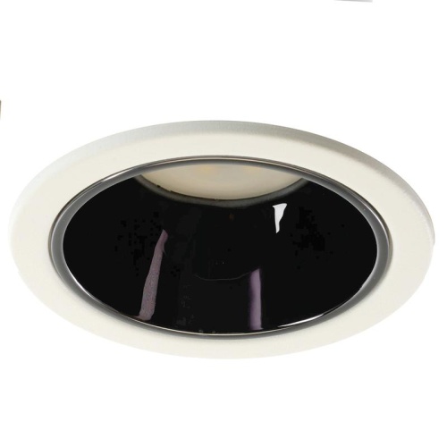 Светильник ДВО-13w G5.3 без лампы белый/черный хром | код 51399 | Feron