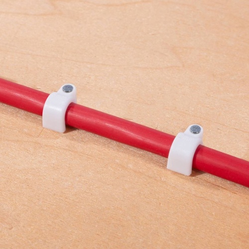 Скоба крепежная круглая с гвоздем СПК d7мм пластик. (уп.50шт) Fortisflex 50025 фото 2