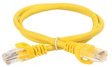 ITK Коммутационный шнур (патч-корд) кат.6 UTP PVC 7м желтый | код PC05-C6U-7M | IEK