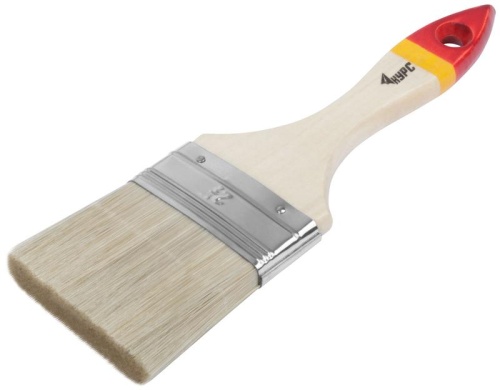 Кисть флейцевая "Модерн" 2.5дюйм (63мм) искусственная щетина деревянная ручка КУРС 00866 фото 2 Кисть флейцевая "Модерн" 2.5дюйм (63мм) искусственная щетина деревянная ручка КУРС 00866 фото 2