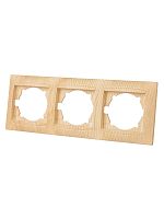 Рамка 3-х постовая горизонтальная сосна Лама TDM | код SQ1815-0331 | TDM