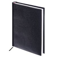 Ежедневник недатированный А5 (138х213 мм) BRAUBERG Select, под зернистую кожу, 160 л., черный, 123429 | код 123429 | BRAUBERG