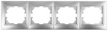 Рамка на 4 поста гор., СУ, Plano, алюминий, 1-504-03 | код Б0030102 | ЭРА
