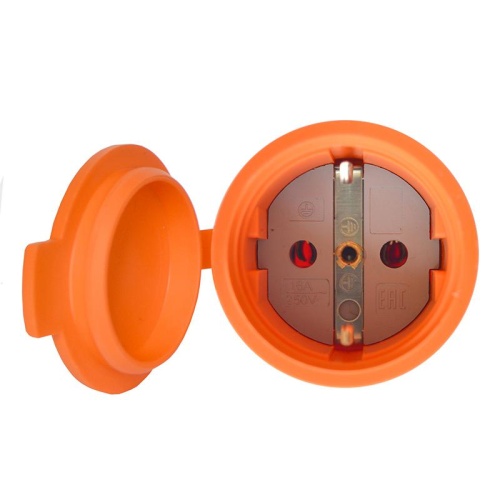 Разъем штепсельный UNIVersal с/з каучук с заглушкой 16А 250В IP44 оранжевый (еврослот) | код 3038 | Universal фото 3 Разъем штепсельный UNIVersal с/з каучук с заглушкой 16А 250В IP44 оранжевый (еврослот) | код 3038 | Universal фото 3