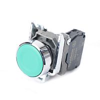 Кнопка SB4 в сборе модульная 22мм зеленая с возвратом металл 1НО | код. SB4BA31 | Systeme Electric