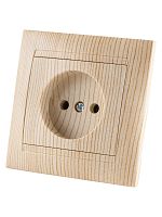 Розетка 2П 10А 250В сосна Лама TDM | код SQ1815-0322 | TDM