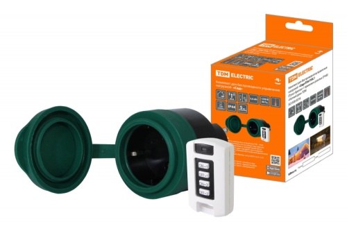 Комплект для беспроводного управления нагр. Сад ПУ6-Р3К.1 (Пульт+розетка IP44) Уютный дом TDM | код SQ1508-0216 | TDM