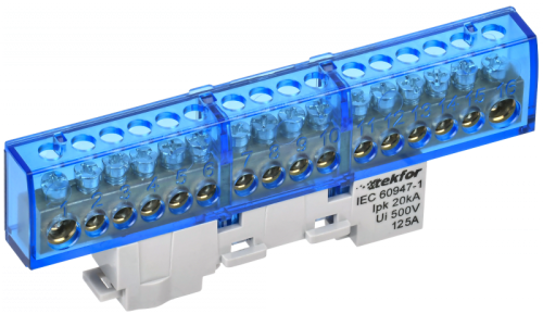 TEKFOR Шина N ноль неизолированная на универсальном держателе 8х12-16-С IEK | код TF-NN20-16-DL-K07 | IEK TEKFOR Шина N ноль неизолированная на универсальном держателе 8х12-16-С IEK | код TF-NN20-16-DL-K07 | IEK